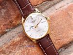 Perfect Replica Longines White Moonphase Dial Yellow Gold Smooth Bezel 42mm Watch